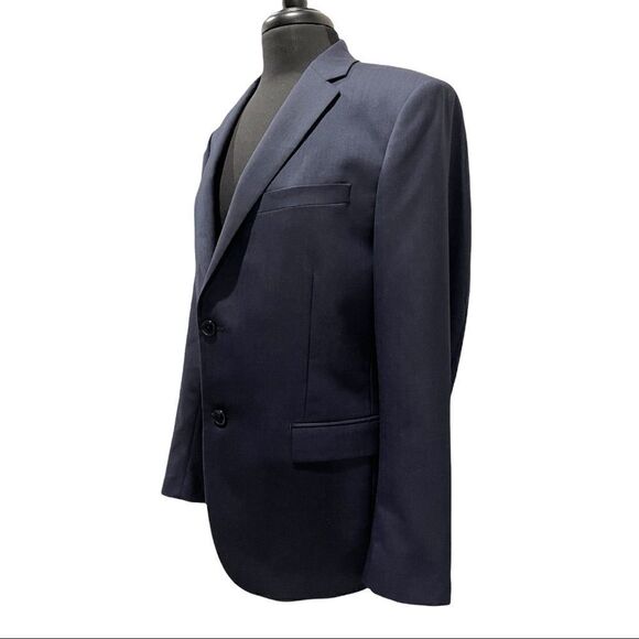 Theory Navy Wool Blend Two-Button Blazer Jacket Size 40R Men’s Suit Coat - Picture 4 of 15